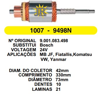 1007 IND. PART. BOSCH JF 24V C330 D73 10D