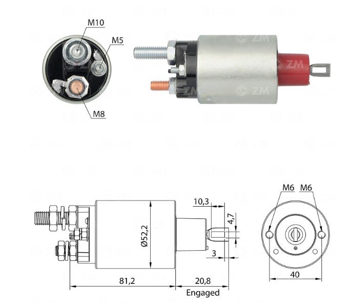 ZM5485 AUTOMATICO PT. LUCAS PRESTOLITE CAM.VW M100R 12V
