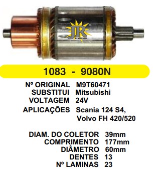 1083 IND. PART. MITSUBISHI VOLVO FH/SCANIA C/R 24V C177 D60 13D