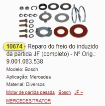 GB10674 REPARO PARTIDA INDUZIDO MB JF COMPLETO (C/01)