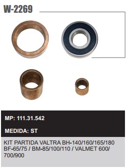 W2269ST -KIT BUCHA PART.ISKRA VALTRA BH180 MOD. C/RED