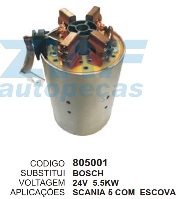 805001 BOBINA NA CARCACA BOSCH SCANIA SERIES 5 24V C/PE ZWF