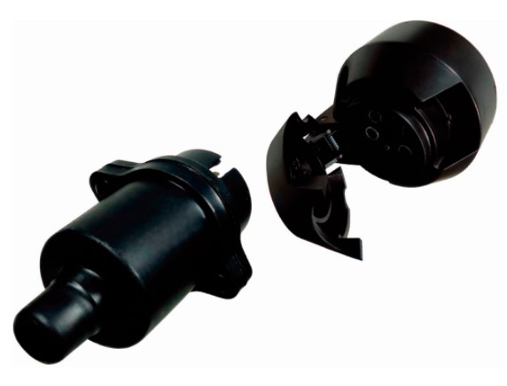 DNI8372 TOMADA ENG. CARRETA PLAST. PRETA M/F 6P (PAR)