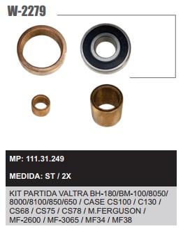 W2279ST -KIT BUCHA PART.ISKRA VALTRA BH180/BM100/8050/CASE 
