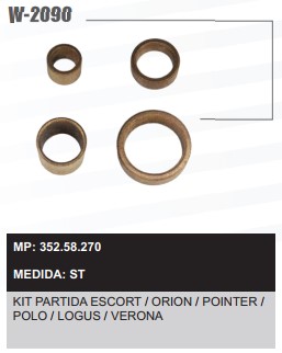 W2090ST -KIT BUCHA PART.PRESTOLITE ESCORT/POINTER/POLO/VERONA