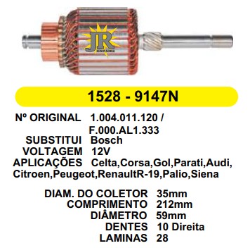 1528 IND. PART. BOSCH PALIO/STRADA/CORSA/SIENA/ 12V C212 D59 10D DIREITA