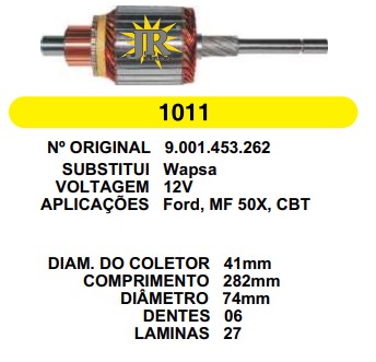 1011 IND. PART. WAPSA MF/CBT 12V C282 D74 6D