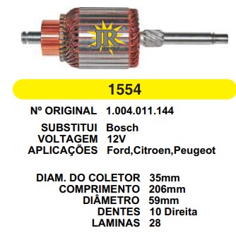1554 IND. PART. BOSCH CITROEN/PEUGEOT 12V C206 D59 10D 