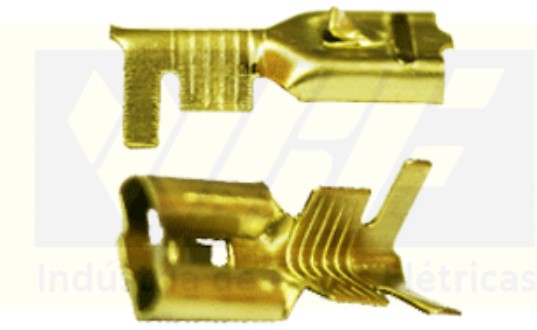 W16 TERMINAL ENCAIXE C/TRAVA 6,3MM CHAPA 0,40MM