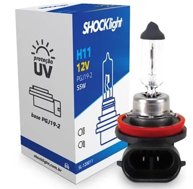 LAMPADA H11 12V 55W SHOCK LIGHT SL120011 COMUM
