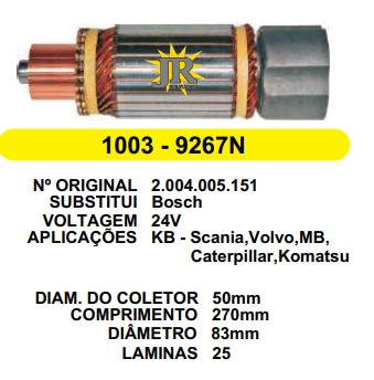 1003 IND. PART. BOSCH KB GRANDE C270 D83 24V