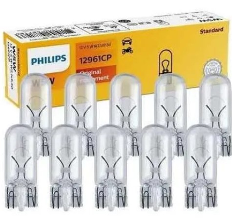 LAMPADA PINGAO 12V 5W PHILIPS 12961 COMUM 