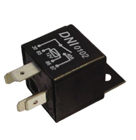 DNI0102 RELE AUXILIAR 12V 4T 40A C/SUP.