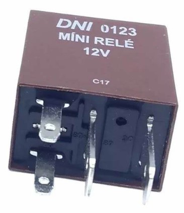 DNI0123 RELE MINI AUXILIAR 12V 30A 4T S/SUP.
