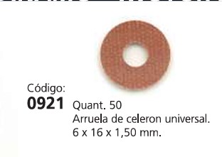 EDA0921* ARRUELA FIBRA UNIVERSAL (C/50) 6X16X1.5
