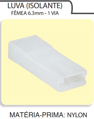 KCW00101 CAPA TERMINAL ENCAIXE 6,3MM 1VIA C/100PC