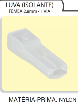 KCW00172 CAPA TERMINAL ENCAIXE MOSQUITO 2,8MM 1 VIA C/100PC