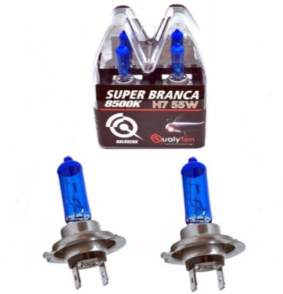 KIT LAMPADA H7 12V 55W SUPER BRANCA QUALYTEN