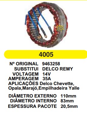 4005 EST. DELCO E110 I83 CHEVETE 35A 12V 