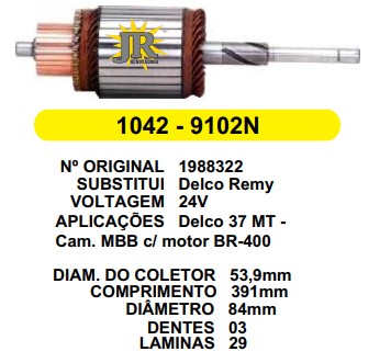 1042 IND. PART. DELCO 37MT 24V C391 D84 3D