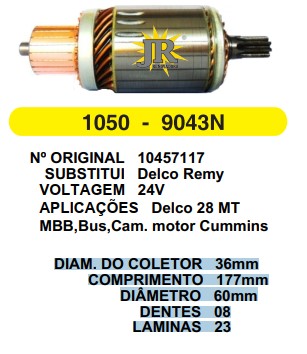 1050 IND. PART. DELCO 28MT 24V C177 D60 8D
