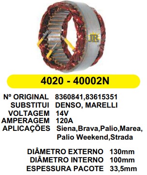 4020 EST. MARELLI E130 I100 PALIO MAIOR 120A 12V