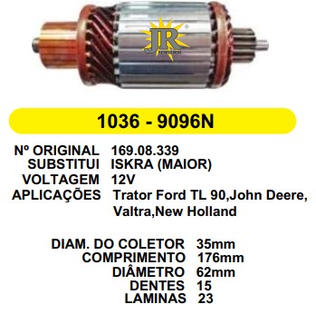9096 IND. PART. ISKRA FORD TL90/J.DEERE C/R 12V C176 D62 15D