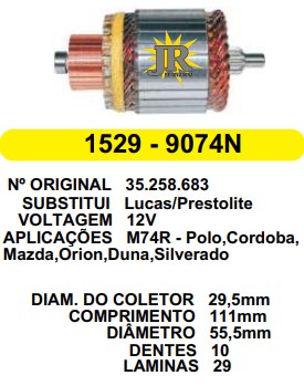 9074 IND. PART. LUCAS POLO/SILVERADO/MAZDA/MAZDA 12V C111 D55.5 10D 
