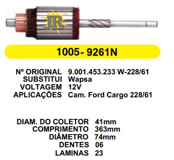 1005 IND. PART. WAPSA FORD CARGO 12V C363 D41 6D