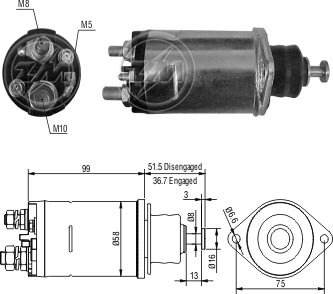 SDL805 AUTOMATICO PT. DELCO REMY 28MT 12V ZM805