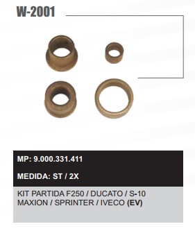 W2001ST -KIT BUCHA PART.BOSCH F250/DUCAT/SPRT/S10 MAX