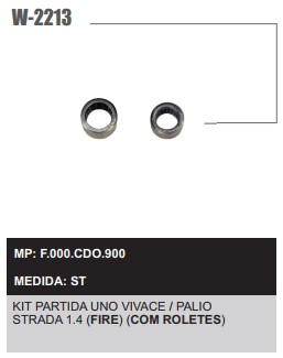 W2213ST -KIT BUCHA PART.BOSCH UNO VIVACE/PALIO 1.4 FIRE