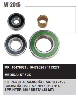 W2015ST -KIT BUCHA PART.DELCO REMY 28MT MB/SPRINTER/BESTA CUMMINS 