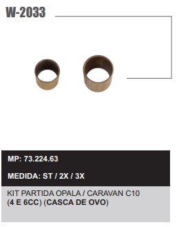 W2033ST -KIT BUCHA PART.DELCO OPALA/CARAVAN 