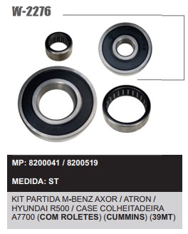 W2276ST -KIT ROL.PART.DELCO CAM.VW/MB/CASE CUMMINS 39MT