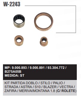 W2243ST -KIT BUCHA PART.DELCO DOBLO/STILO/PALIO