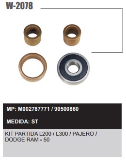 W2078ST -KIT BUCHA PART.MITSUBISH L200/L300/PAJERO/DODGE