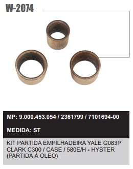W2074ST -KIT BUCHA PART.WAPSA EMPILH. HYSTER/CLARK/YALE A OLEO
