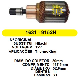 1631 IND. PART. HITACHI 21L TERMOKING C/RF 12V C167 D52.6 11D