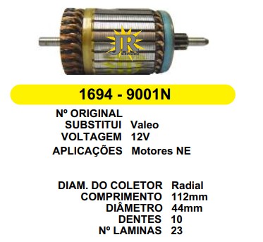 9001 IND. PART. VALEO C/R 12V C112 D44 10D JR RADIAL