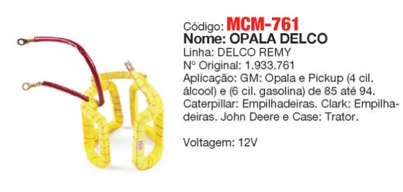 MCM761 NV BOBINA DELCO OPALA NOVA