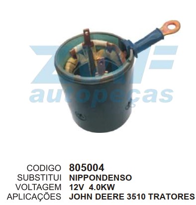805004 BOBINA NA CARCACA DENSO JOHN DEERE 3510 12V