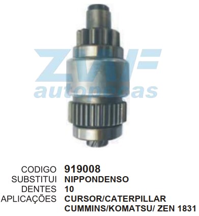 919008 BENDIX PT. DENSO CATERPILLAR/KOMATSU 10D ZWF (ZEN1831)