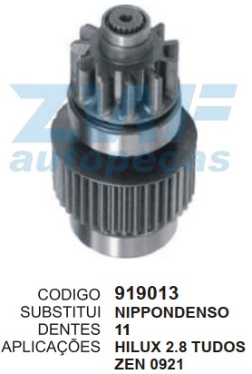 919013 BENDIX PT. DENSO HILUX 2.8 TDS 11D (COMPLETO) (ZEN0921)