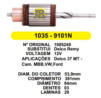 1035 IND. PART. DELCO 37MT 12V C391 D84 3D