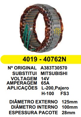 40762/4019 EST. MITSUBISHI E125 I100 L200/PAJERO/H10012V 65A