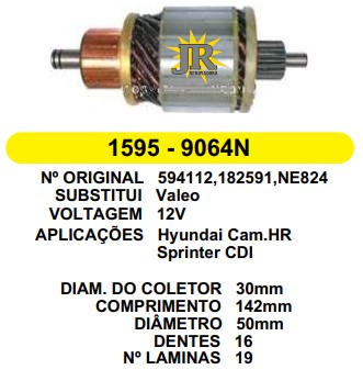 9064/800112 IND. PART. VALEO HYUNDAI/HR/SPRINTER 12V C142 D50 16D HS