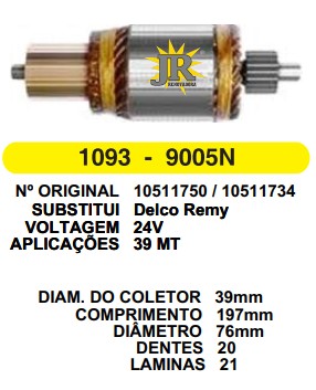 9005 IND. PART. DELCO 39MT 24V C197 D76 20D 