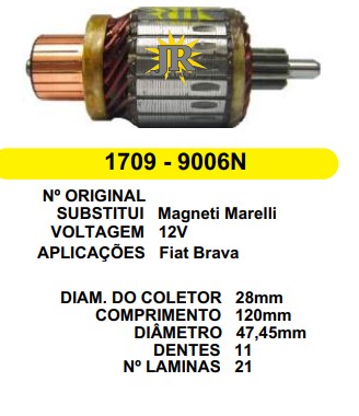 9006 IND. PART. MARELLI BRAVA 12V C120 D47.45 11D JR