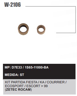 W2106ST -KIT BUCHA PART.VALEO KA/COURRIER/ECOSPORT